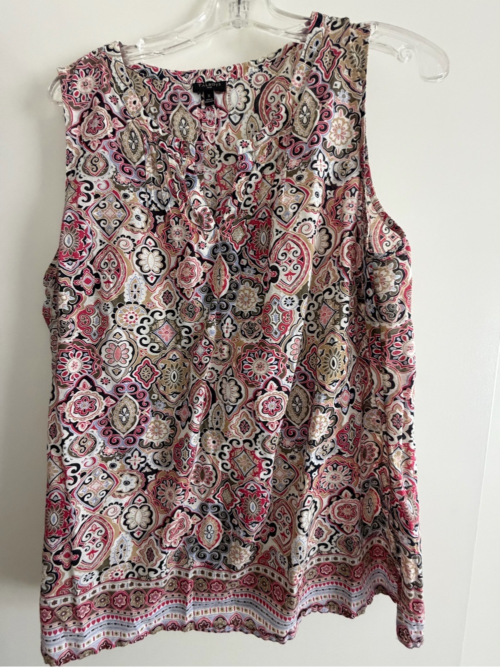 Talbots Pink Multi-Print Sleeveless Camisole